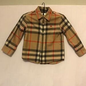 Burberry boys size 4T long sleeve shirt